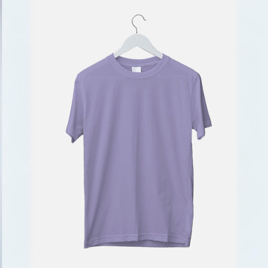 Plain/Solid : Lavender Oversized T-Shirt for Men