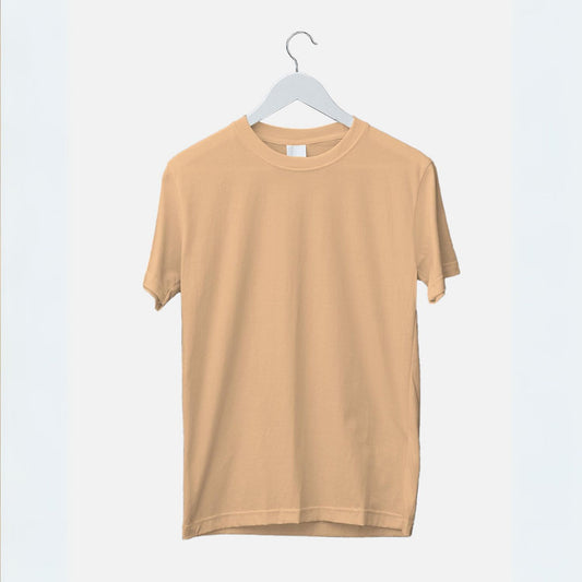 Plain/Solid : Beige Oversized T-Shirt for Men