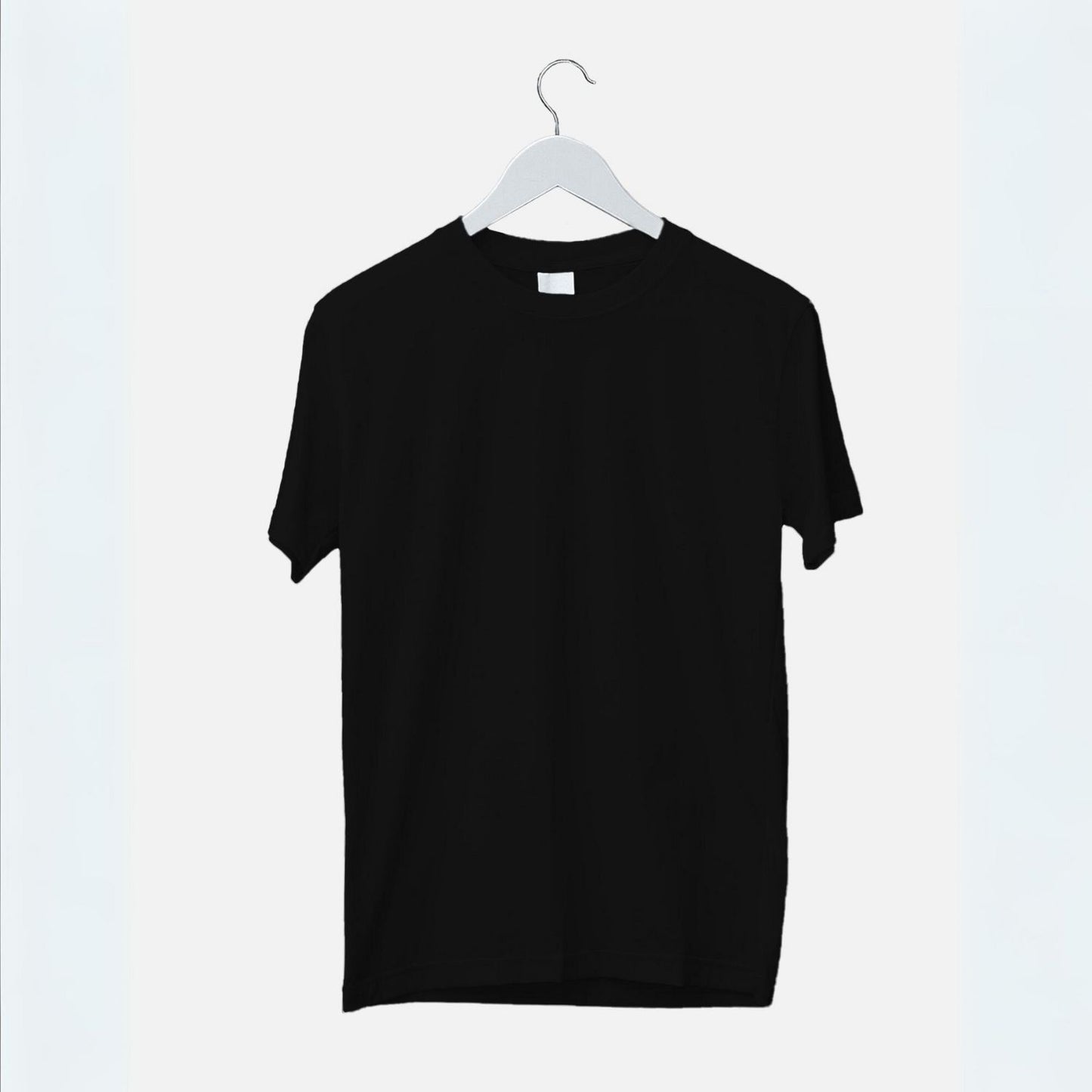 Plain/Solid : Black Oversized T-Shirt for Men