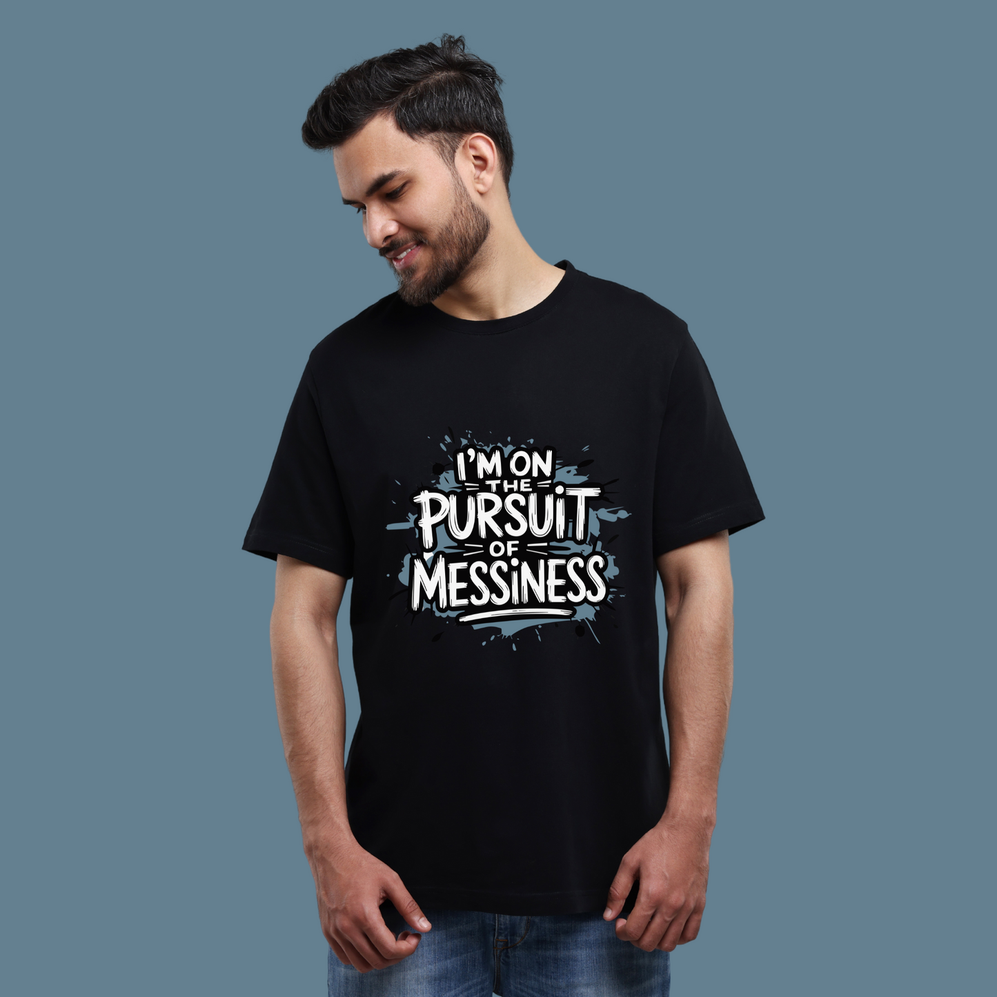 I am on the Pursuit of Messiness Graphic Printed Oversized Unisex T-shirt