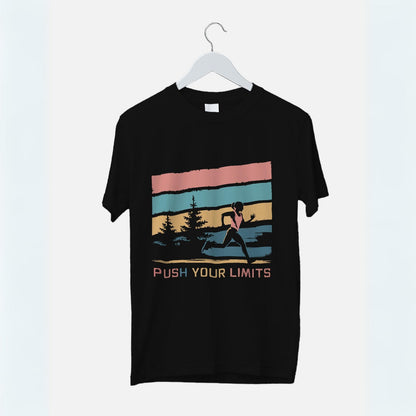 Women's Push Your Limits Graphic Printed Oversized T-shirt