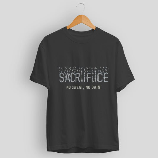 Women's Sacrifice - No Sweat No Gain Graphic Printed T-shirt