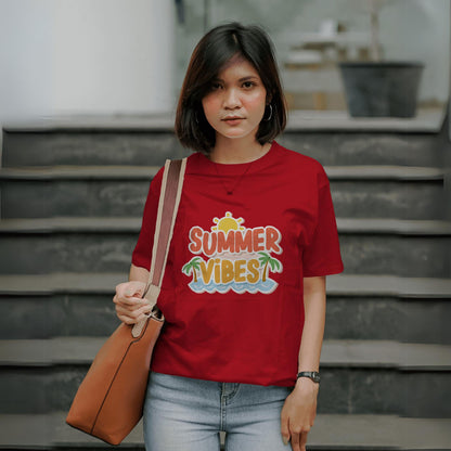 Women's Summer Vibes Graphic Printed T-shirt