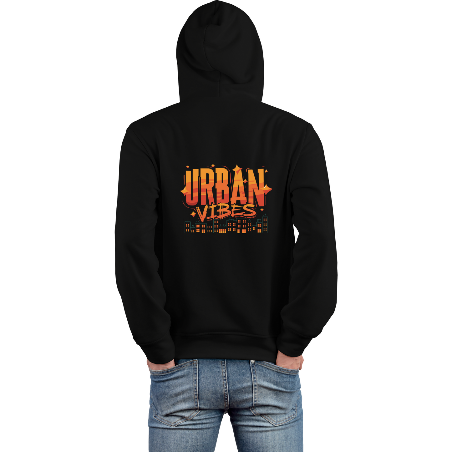 Urban Vibes Black Unisex Hoodie