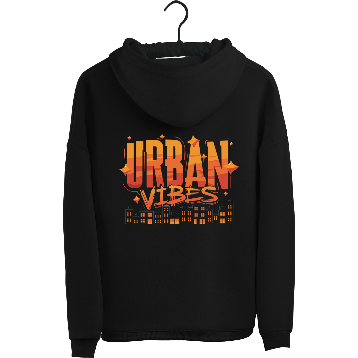 Urban Vibes Black Unisex Hoodie