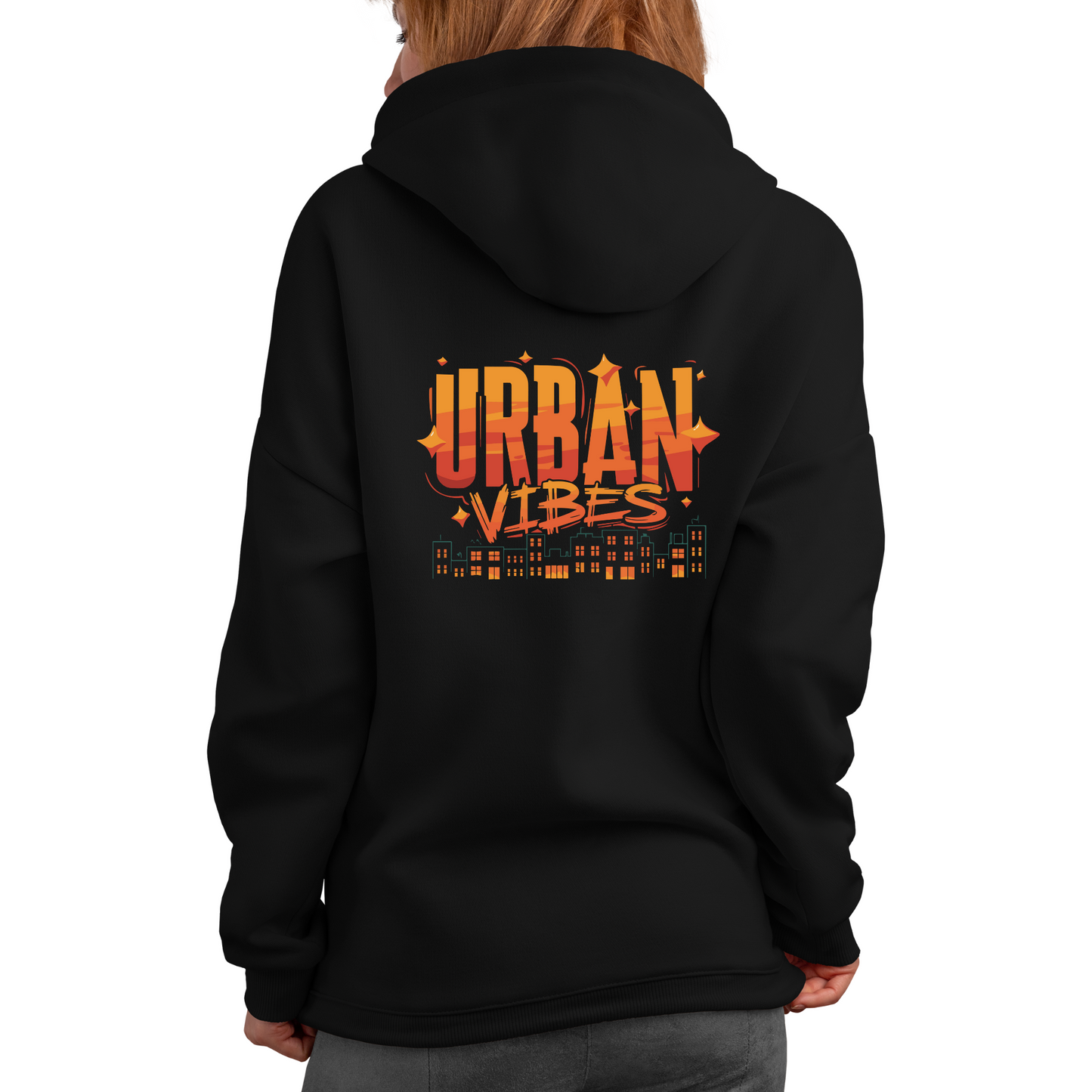 Urban Vibes Black Unisex Hoodie