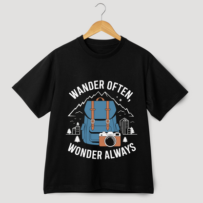 Wander Often Wander Always Graphic Printed Oversized Unisex T-shirt