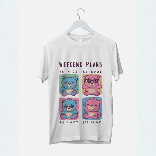 Women's Weekend Plans Graphic Printed T-shirt