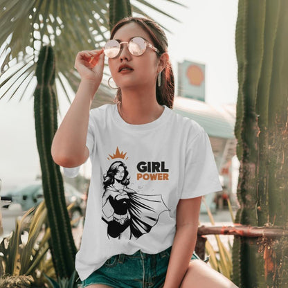 Women's Girl Power Graphic Printed T-shirt