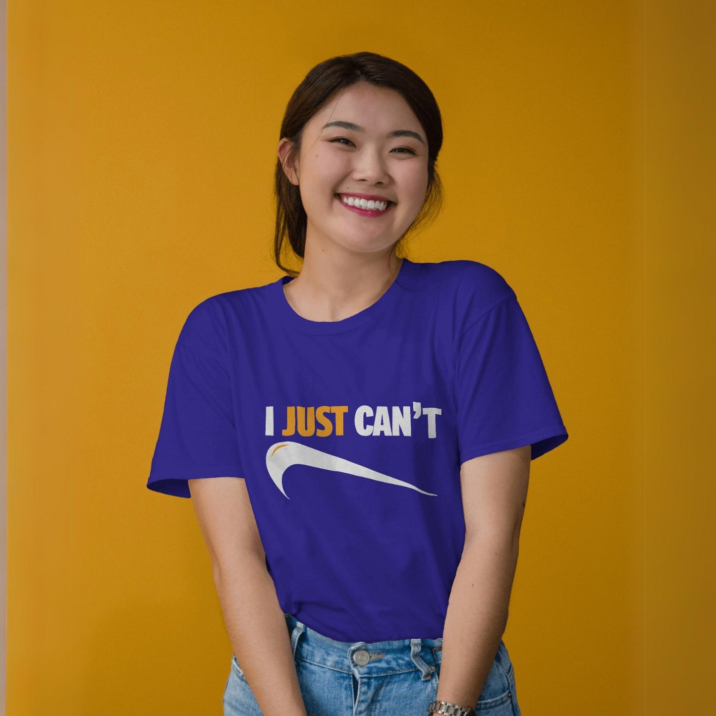 Women's I Just Cant Graphic Printed Oversized T-shirt