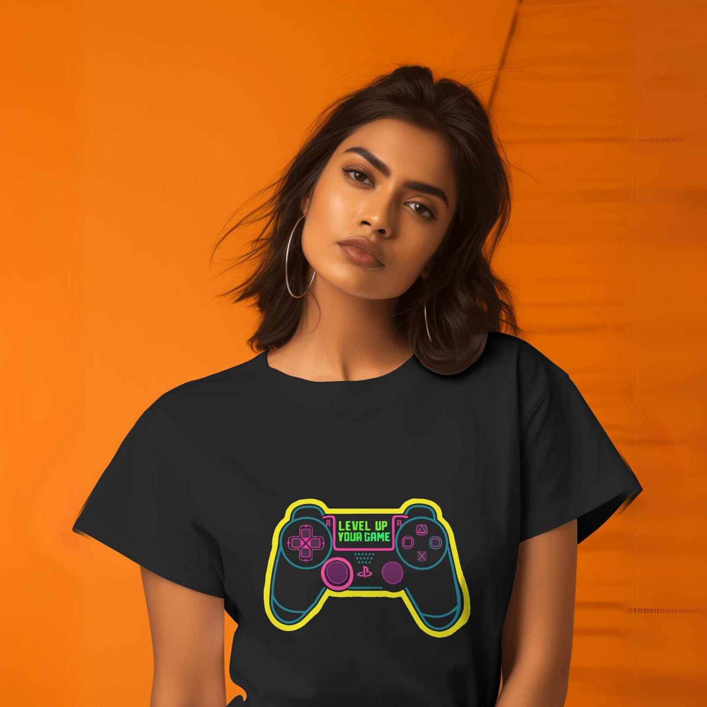 Women's Level up your Game Graphic Printed T-shirt