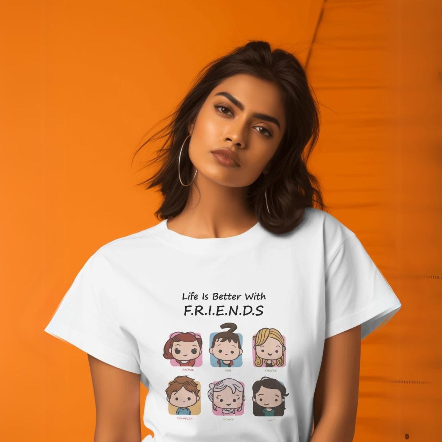 Women's Life is better with FRIENDS Graphic Printed T-shirt