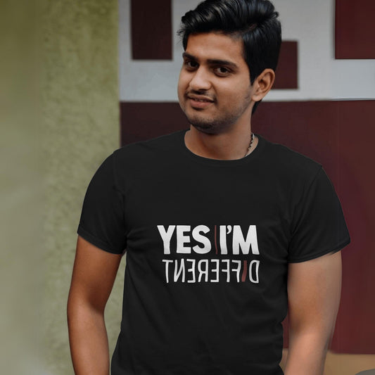 Men's Yes I Am Different Graphic Printed T-shirt