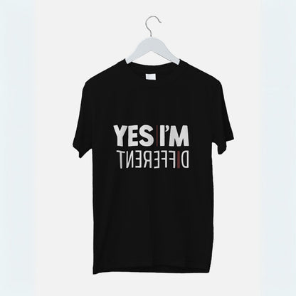 Men's Yes I Am Different Graphic Printed T-shirt