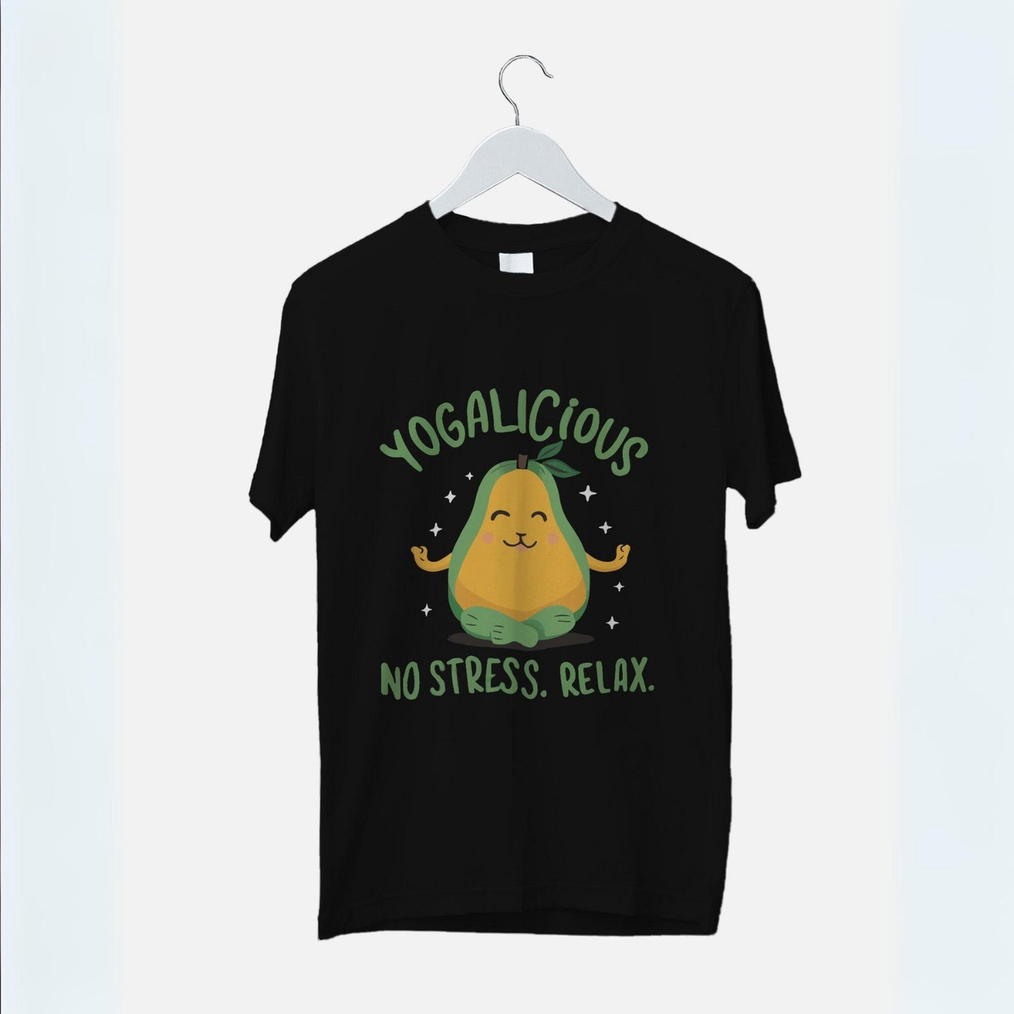 Women's Yogalicious.. No Stress. Relax  Graphic Printed Oversized T-shirt