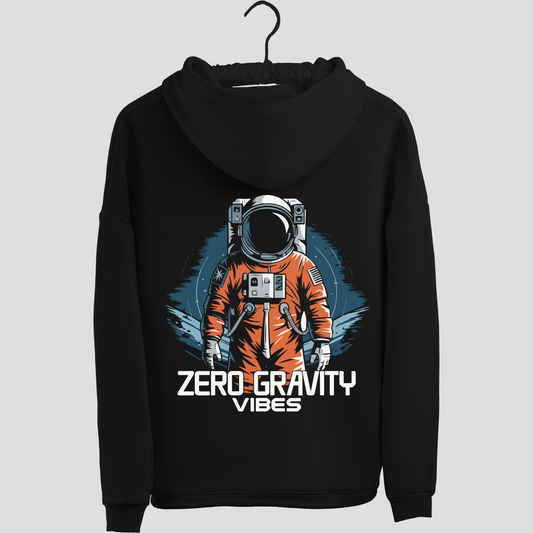 Zero Gravity Vibes Black Unisex Hoodie